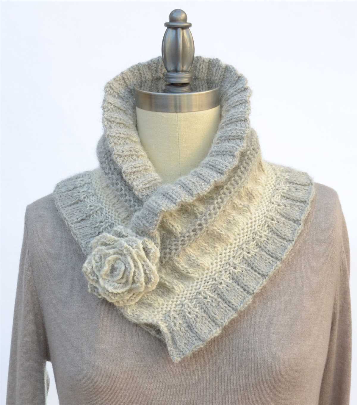 Collar scarf knitting pattern