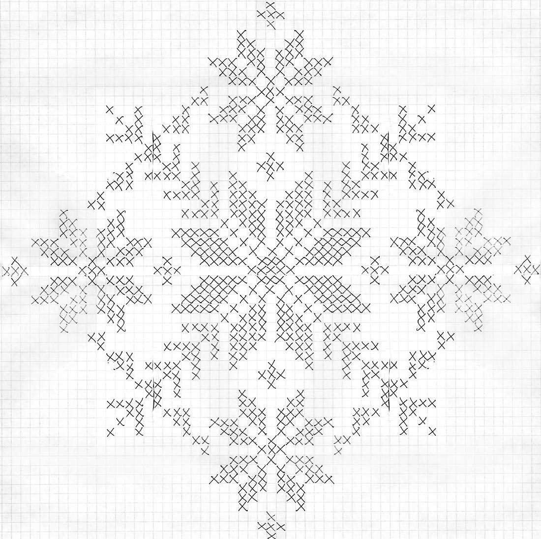 Norwegian snowflake knitting pattern