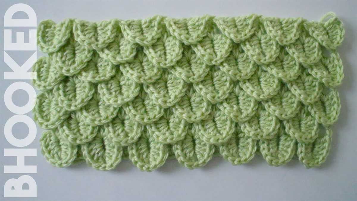 Crocodile stitch knitting pattern