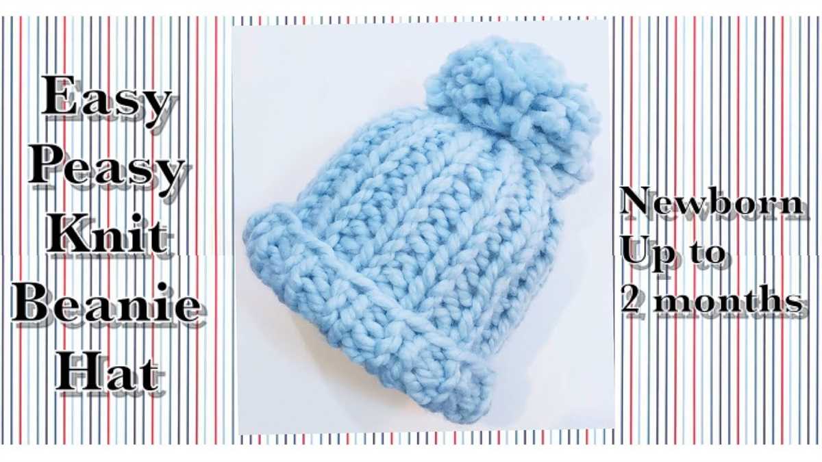 Easy knitted hat pattern for beginners