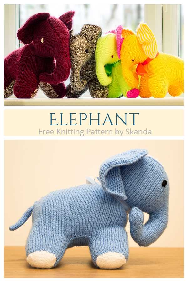 Knit elephant pattern free