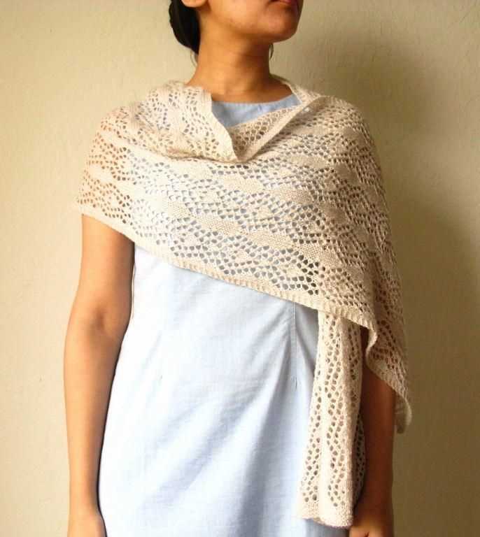 Knit stole pattern