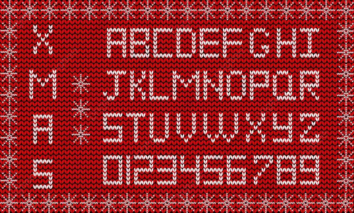 Knitted alphabet pattern free