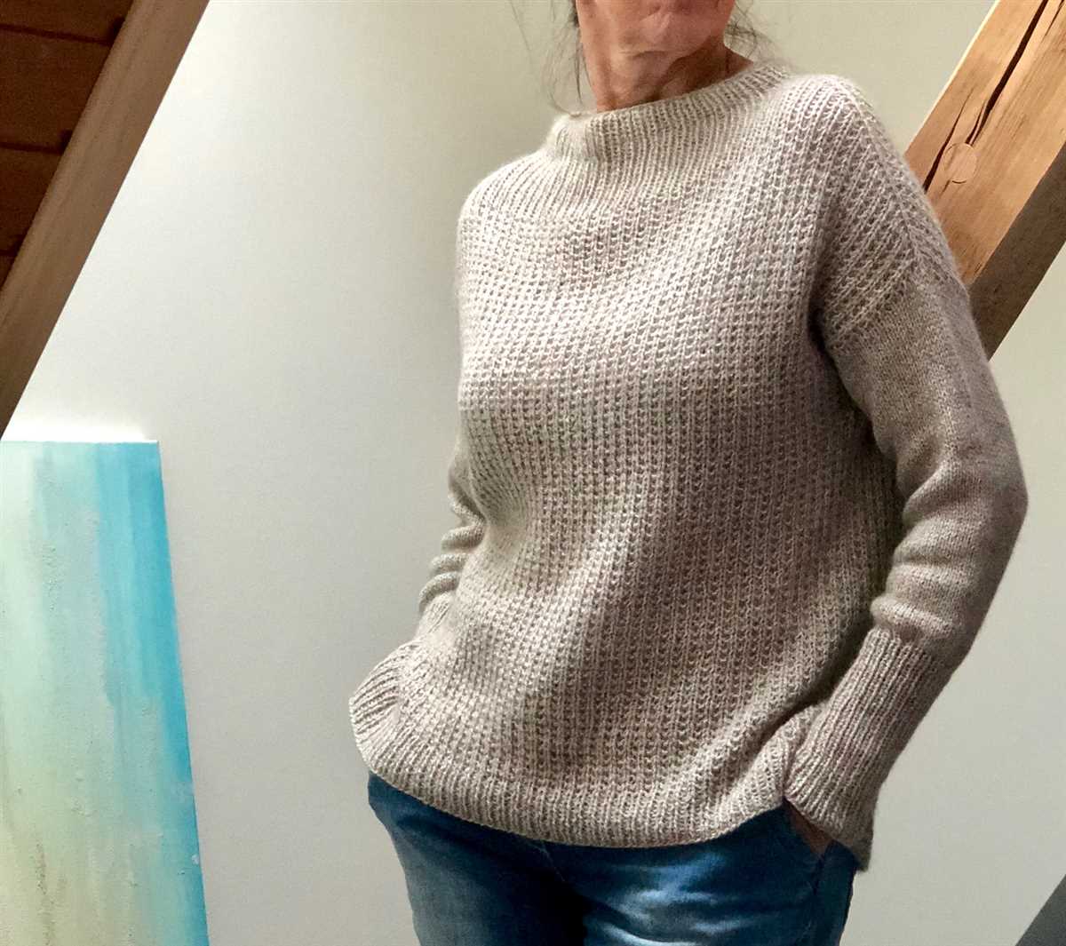 Easy oversized sweater knitting pattern