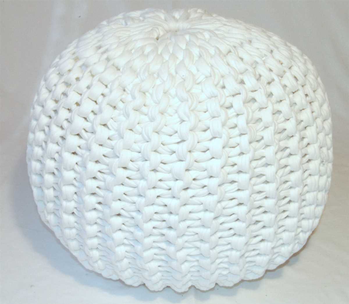 Knitted pouf pattern free