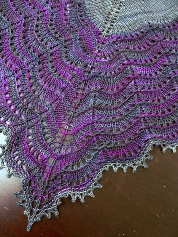 Knitted wedding shawl pattern