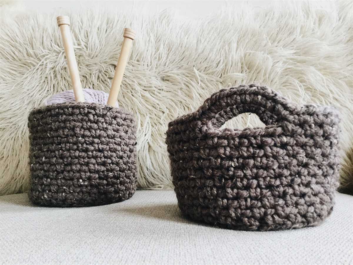 Knitted storage baskets free pattern