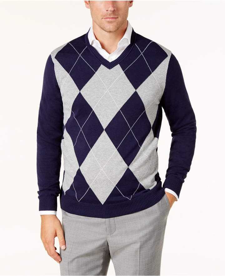 Mens argyle sweater knitting pattern