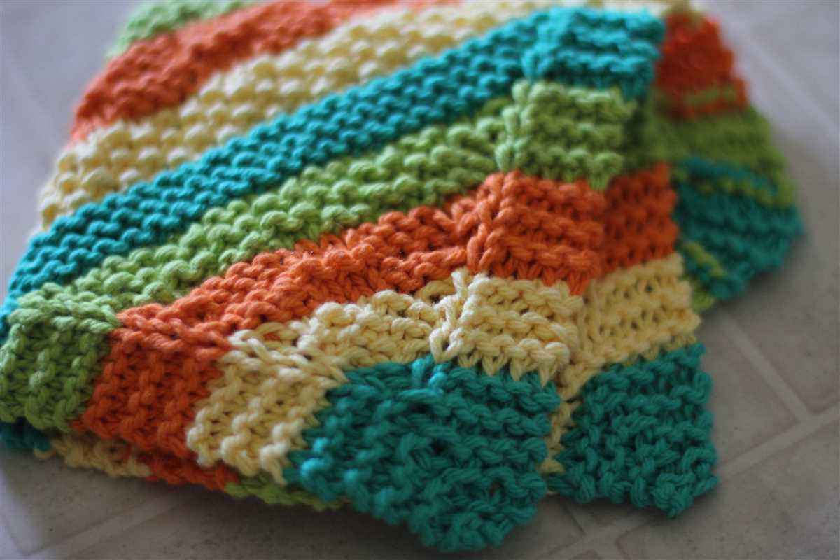 Knitted dish towel patterns free