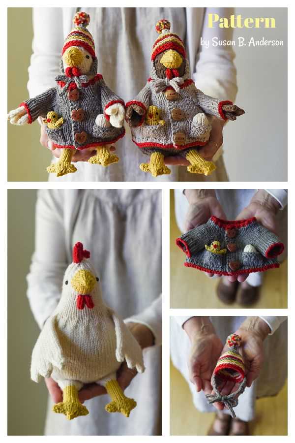 Knitted hen pattern free