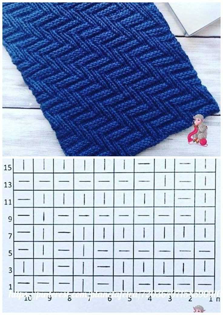 Parallelogram knitting pattern