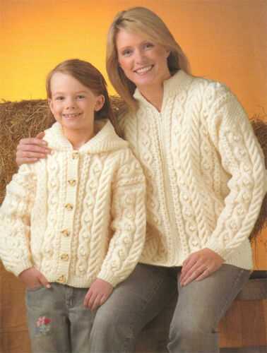 Childs hooded jacket knitting pattern