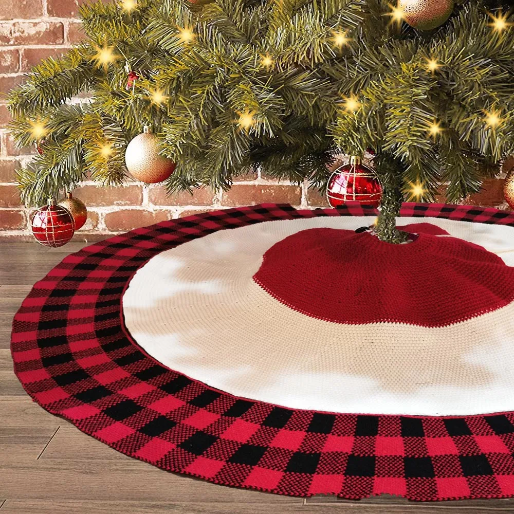 Cable knit christmas tree skirt pattern