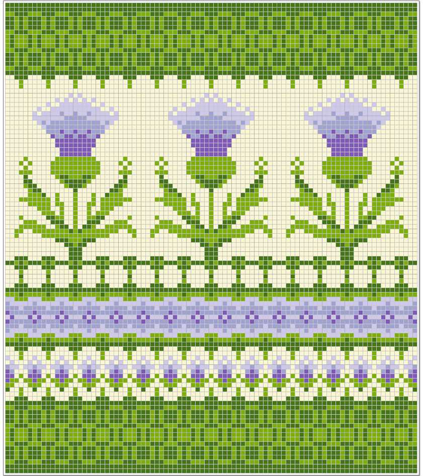 Cross knitting pattern