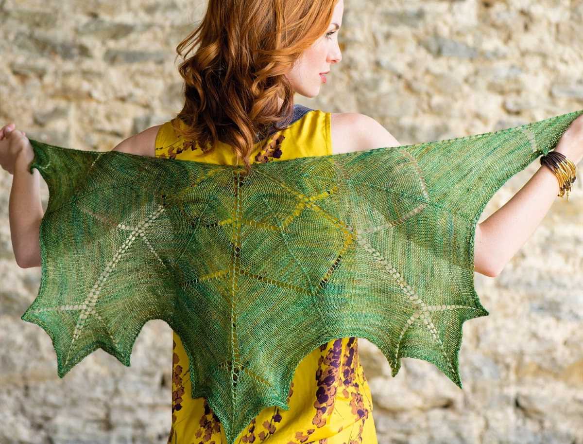 Leaf shawl knitting pattern