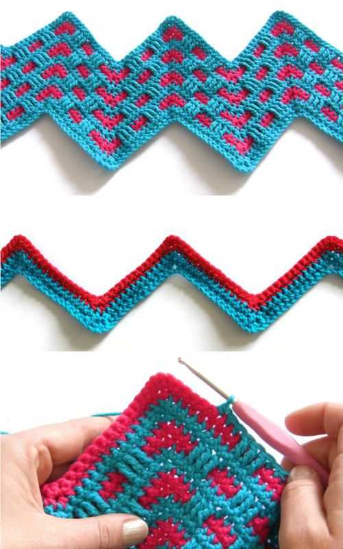 Knit ripple stitch pattern