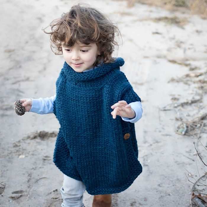 Childs knitted poncho pattern