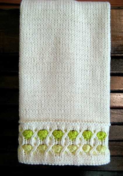 Knitted hand towel pattern