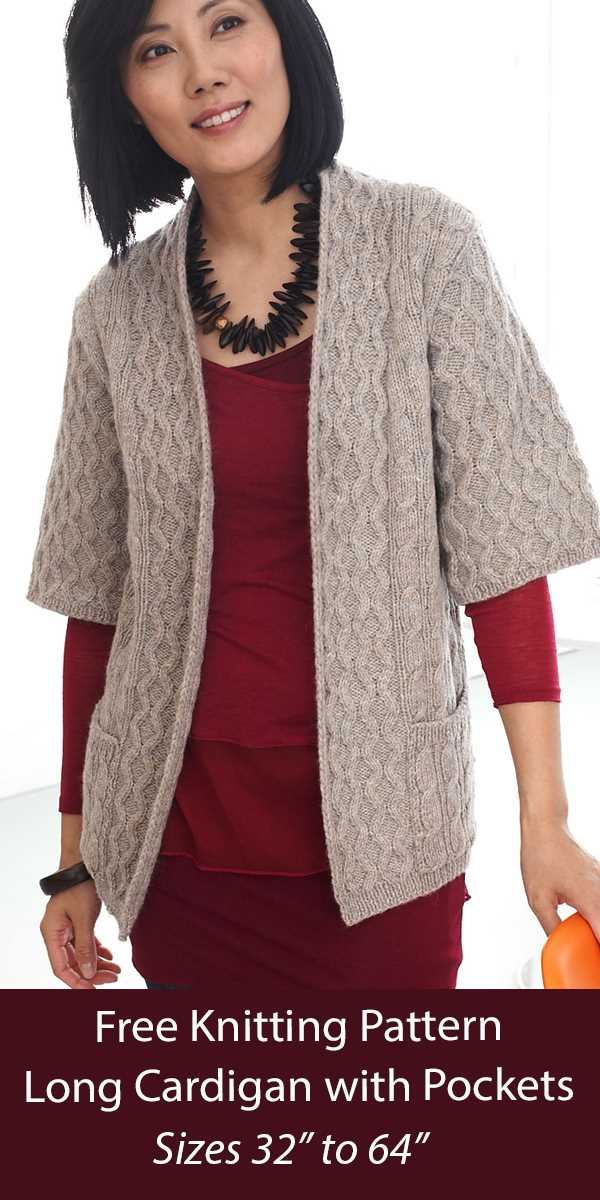 Kimono cardigan knitting pattern