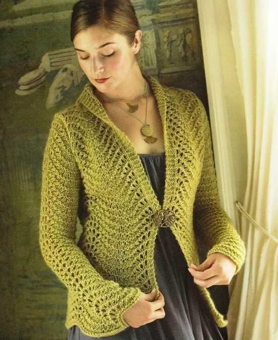 Tie front cardigan knitting pattern