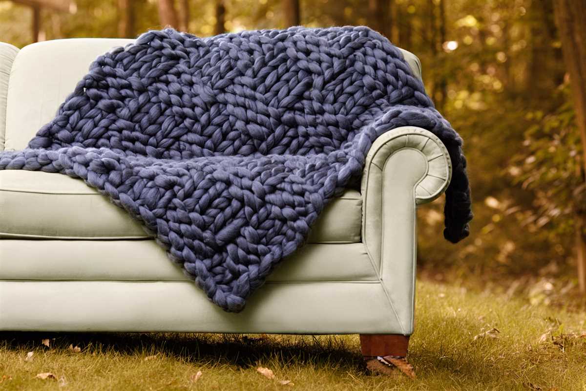 Chunky wool knit blanket pattern