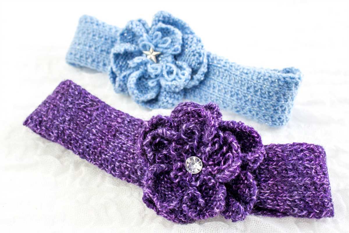 Knitted crochet headband pattern