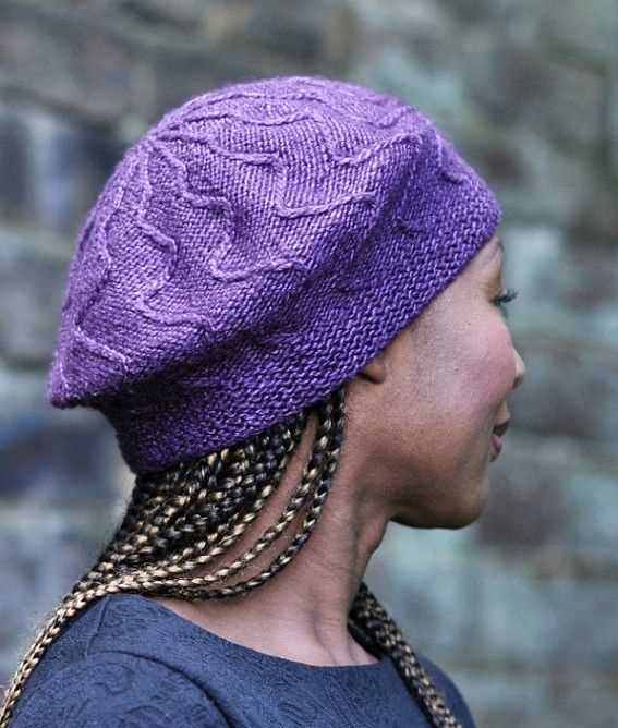 Easy beret knitting pattern straight needles