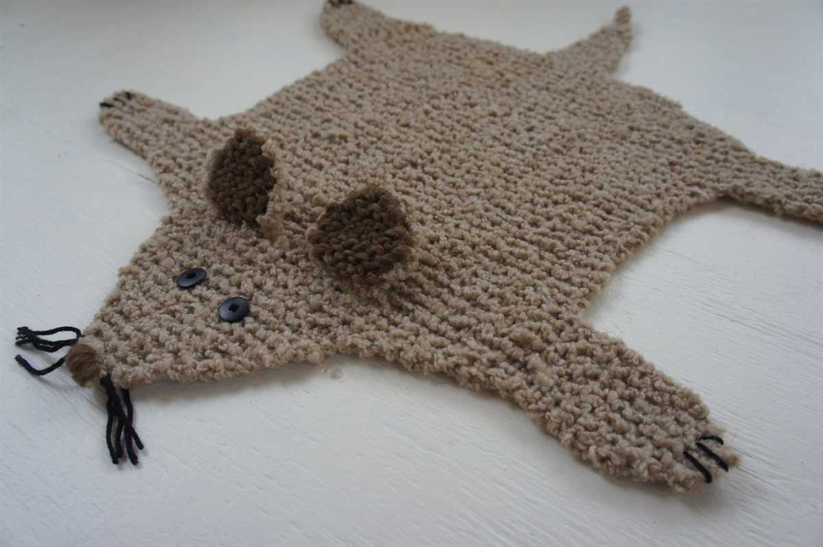 Knit bear rug pattern