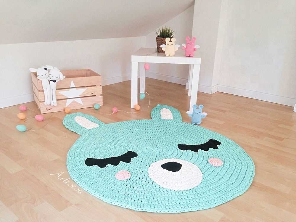 Knit bear rug pattern