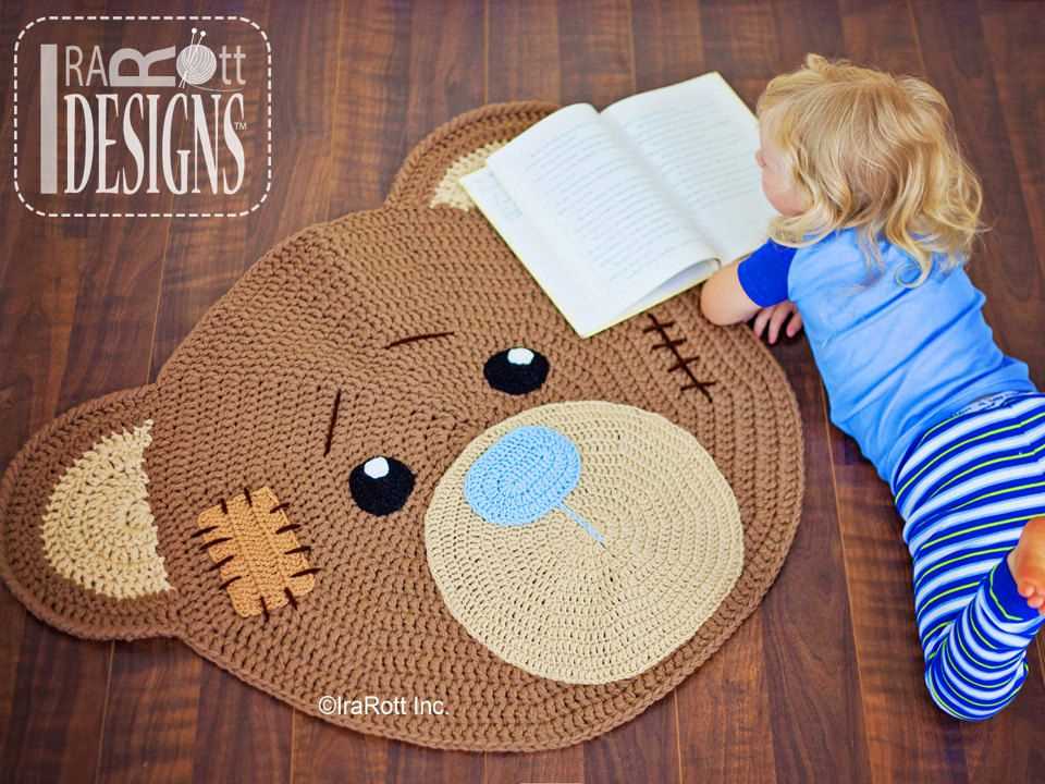 Knit bear rug pattern