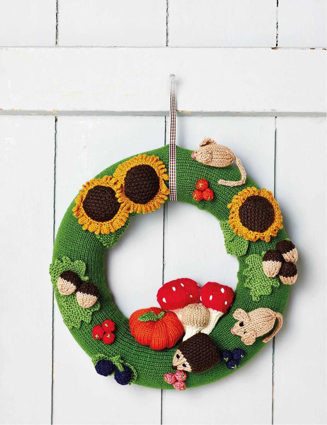 Knit christmas wreath patterns