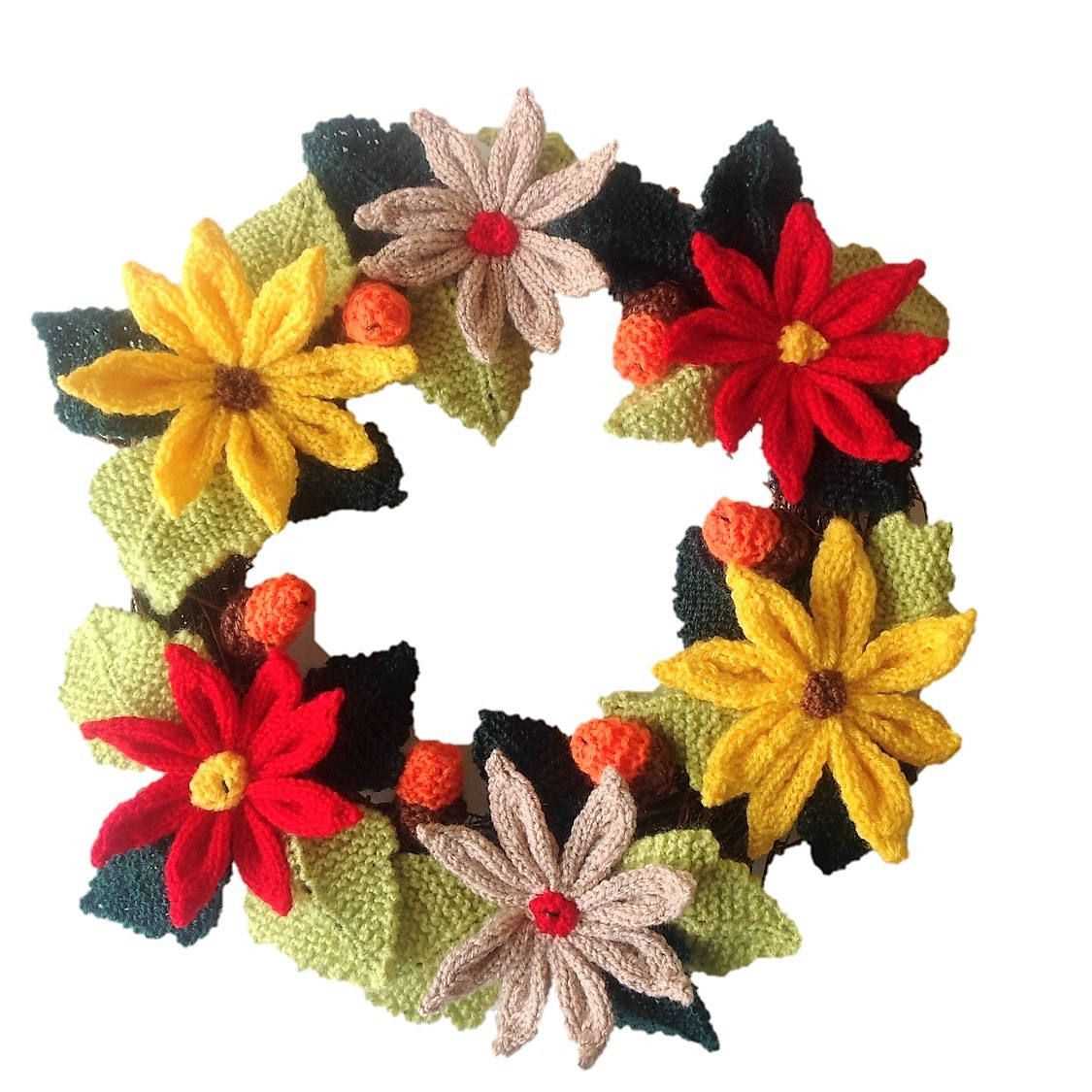 Knit christmas wreath patterns