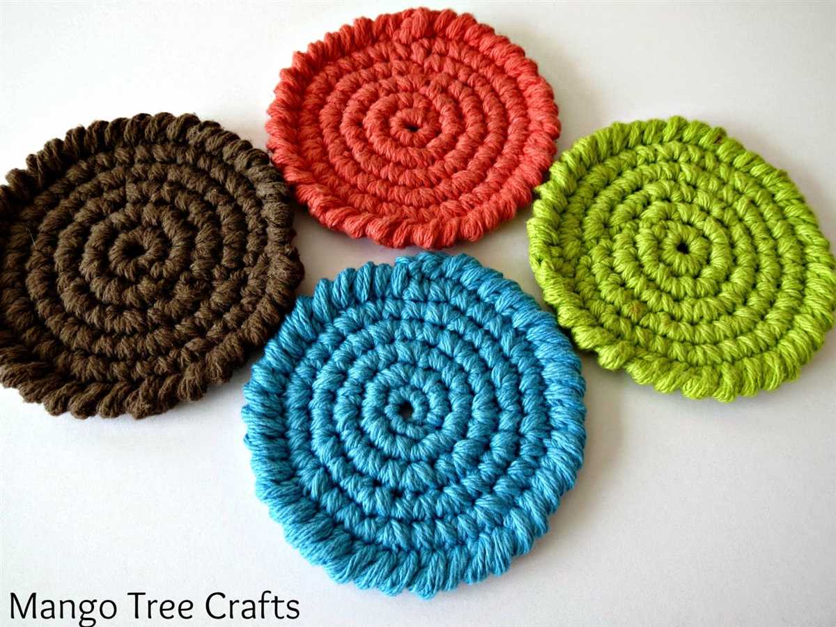 Knit coasters pattern free