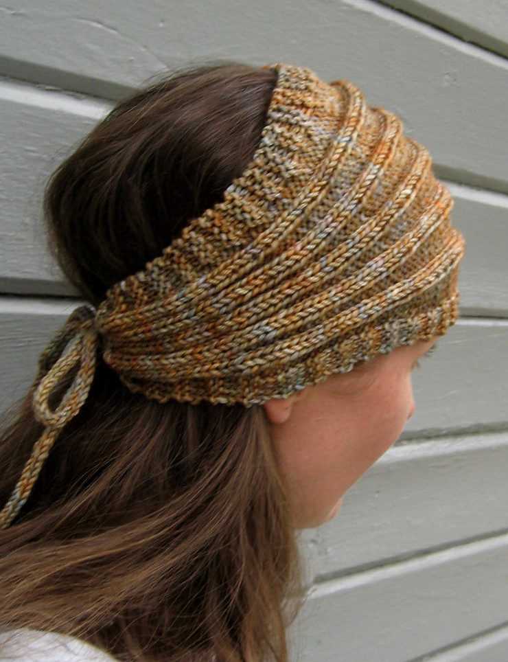 Knit fabric headband pattern