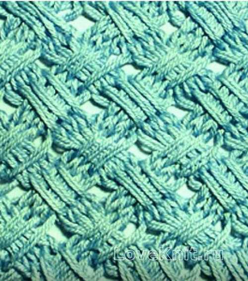 Knit fishnet pattern