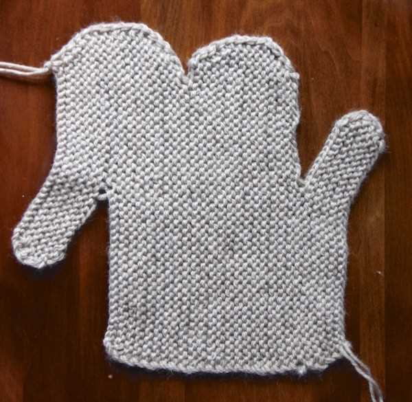 Knit flat mitten pattern