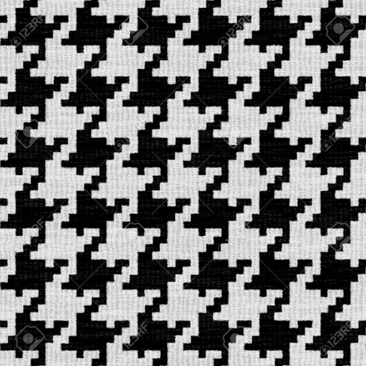 Knit houndstooth pattern