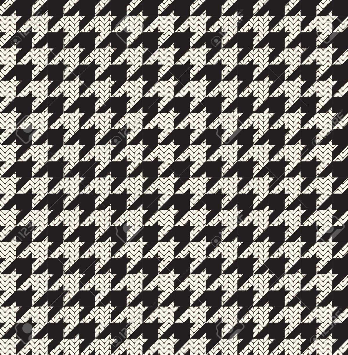 Knit houndstooth pattern