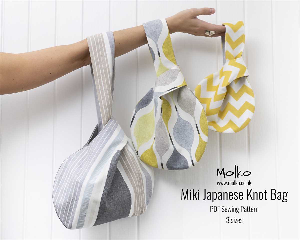 Knit japanese knot bag pattern