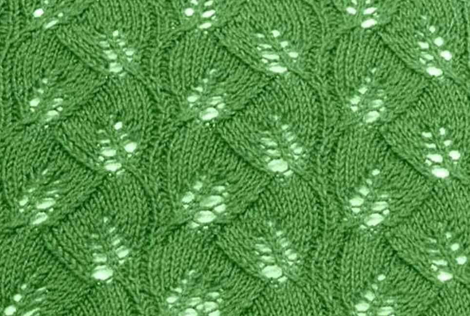 Knit leaf pattern