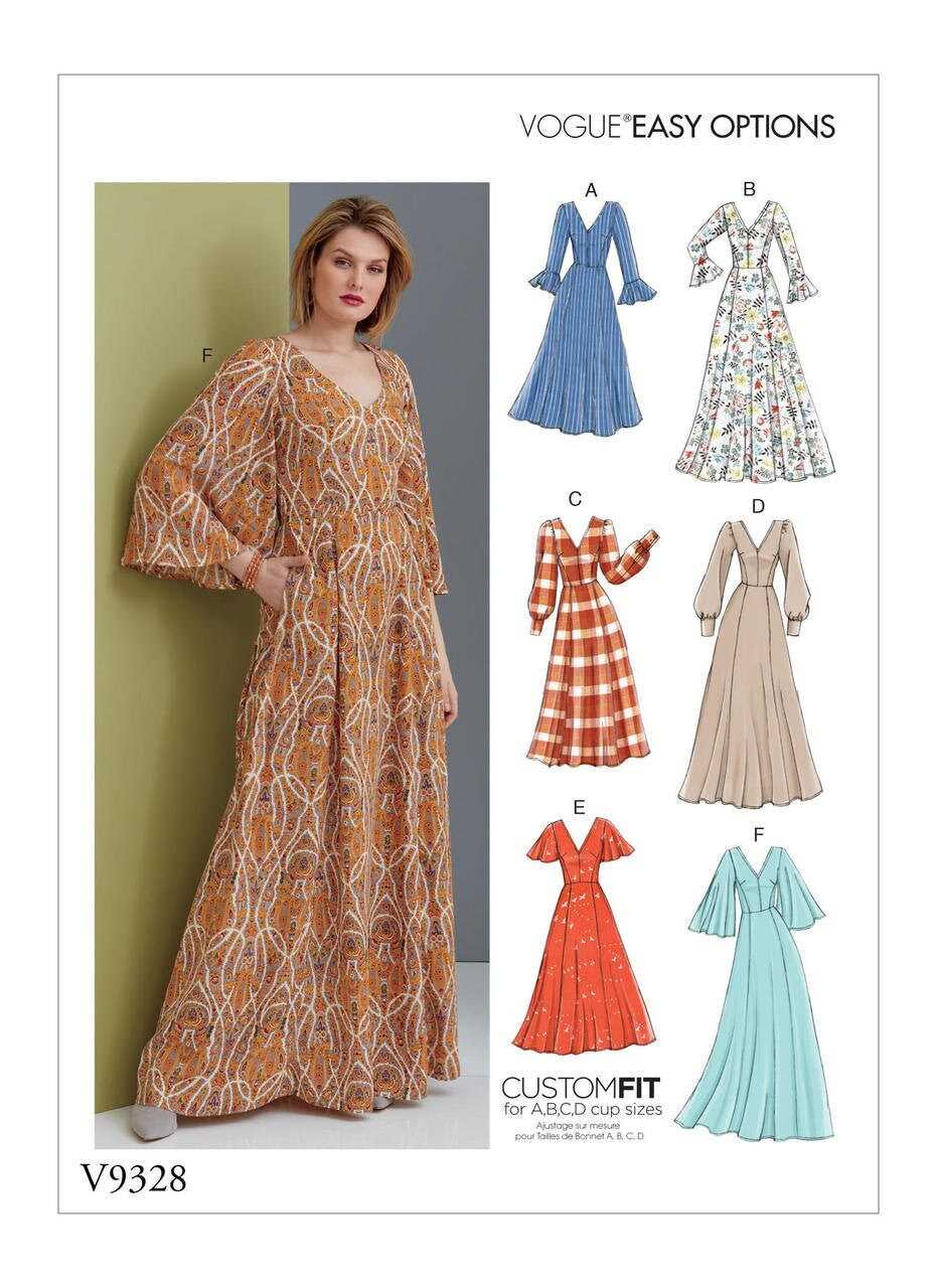 Knit maxi dress sewing pattern