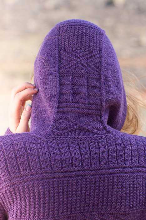 Knit pattern hood