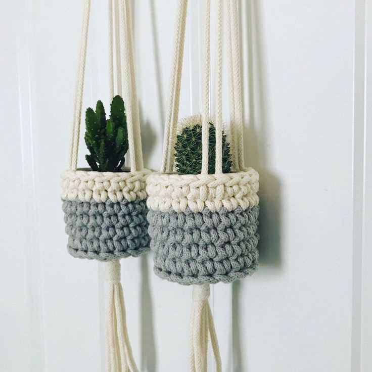 Knit plant hanger free pattern