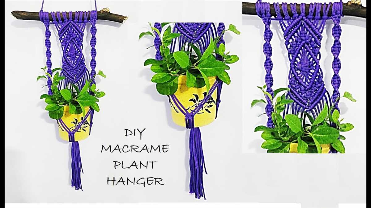 Knit plant hanger free pattern