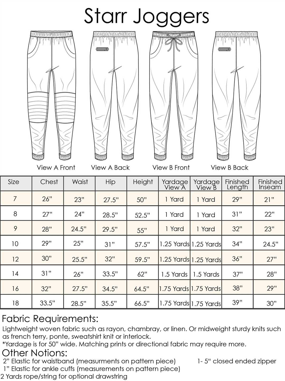 Knit sweatpants pattern