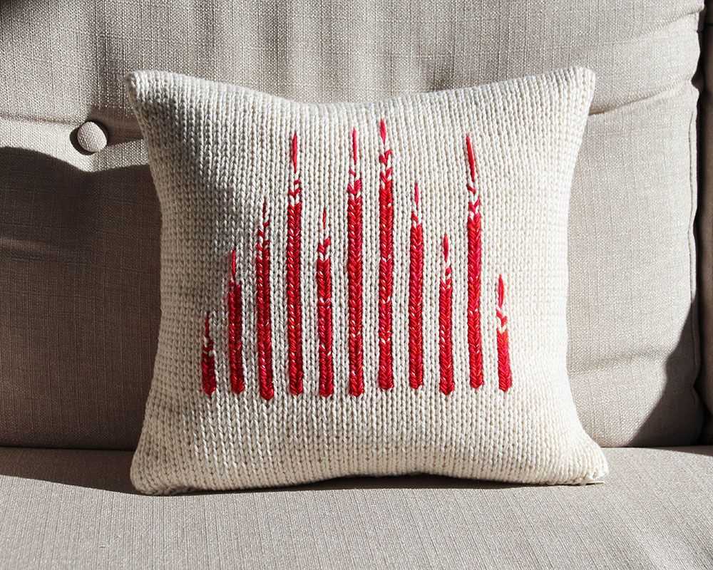 Knit throw pillow pattern