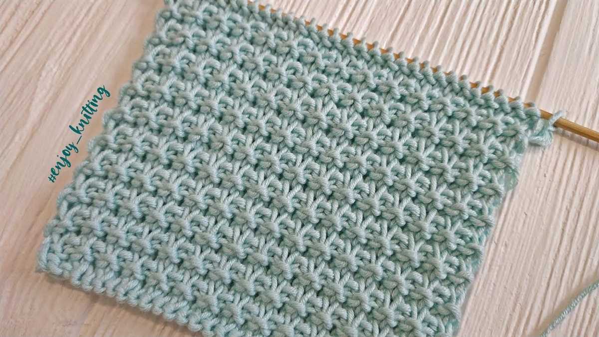 Knit waffle stitch pattern