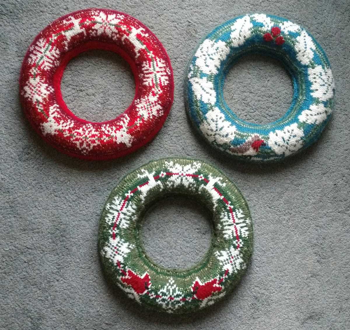 Knit christmas wreath patterns