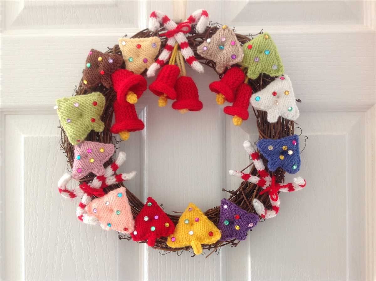 Knit christmas wreath patterns