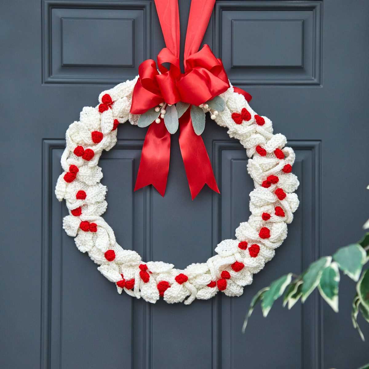 Knit christmas wreath patterns